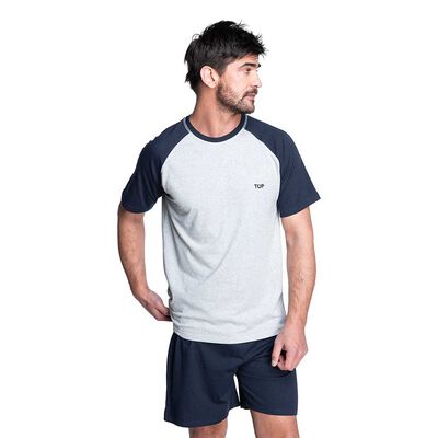 Imagen 2 del producto Pijama Verano Algodón Hombre Top Color-3