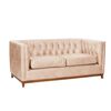 Sof&aacute; Latam Home Cuero Colorado Roma 2 Cuerpos Beige