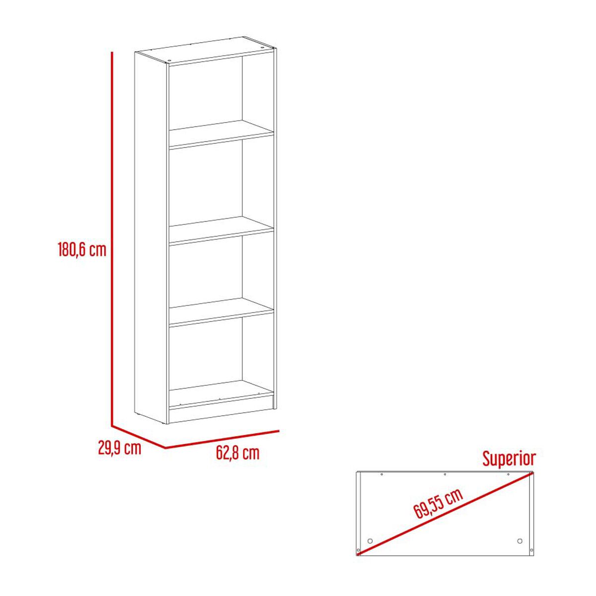 Estante 4 Repisas + Estante 2 Puertas + Estante 5 Repisas TuHome Home Macadamia