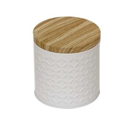 Imagen 1 del producto Lata Decorativa Metal Vgo 10 x 10 cm Blanco