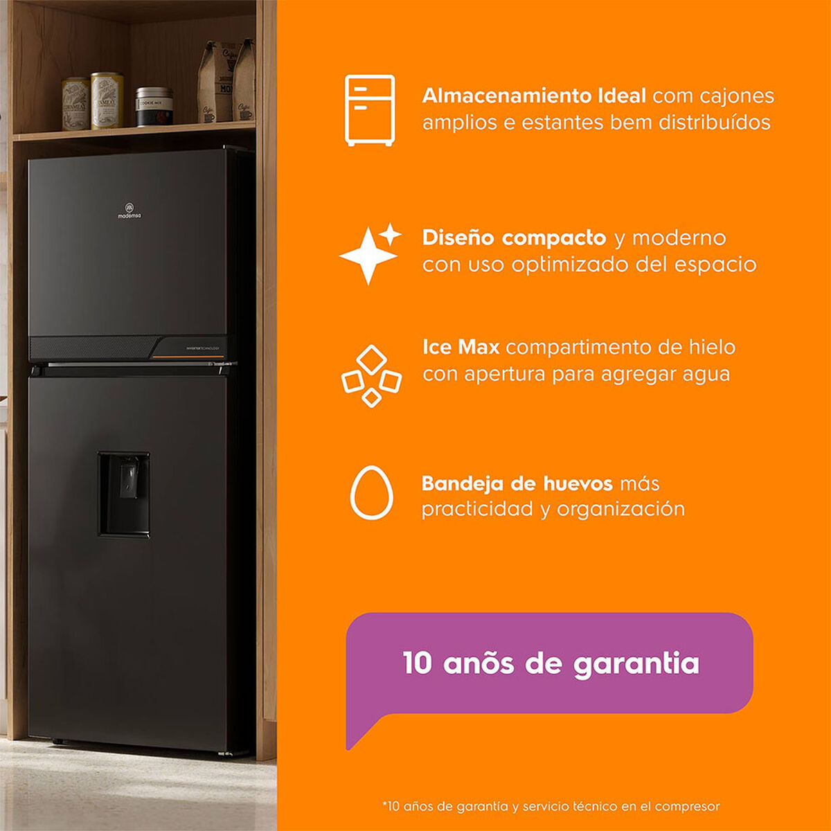 Refrigerador No Frost Mademsa Altus 1300INW 291 L