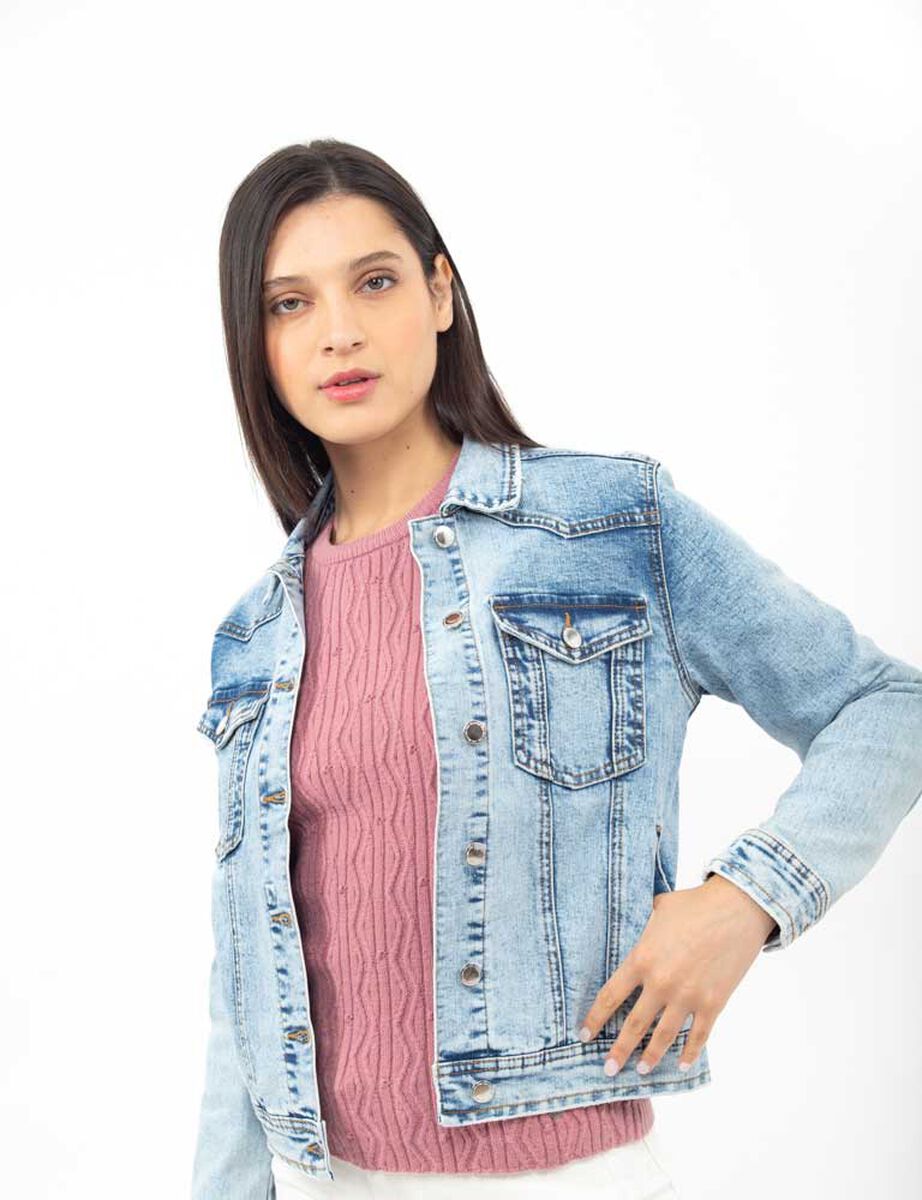 Chaqueta De Mezclilla Mujer Zibel