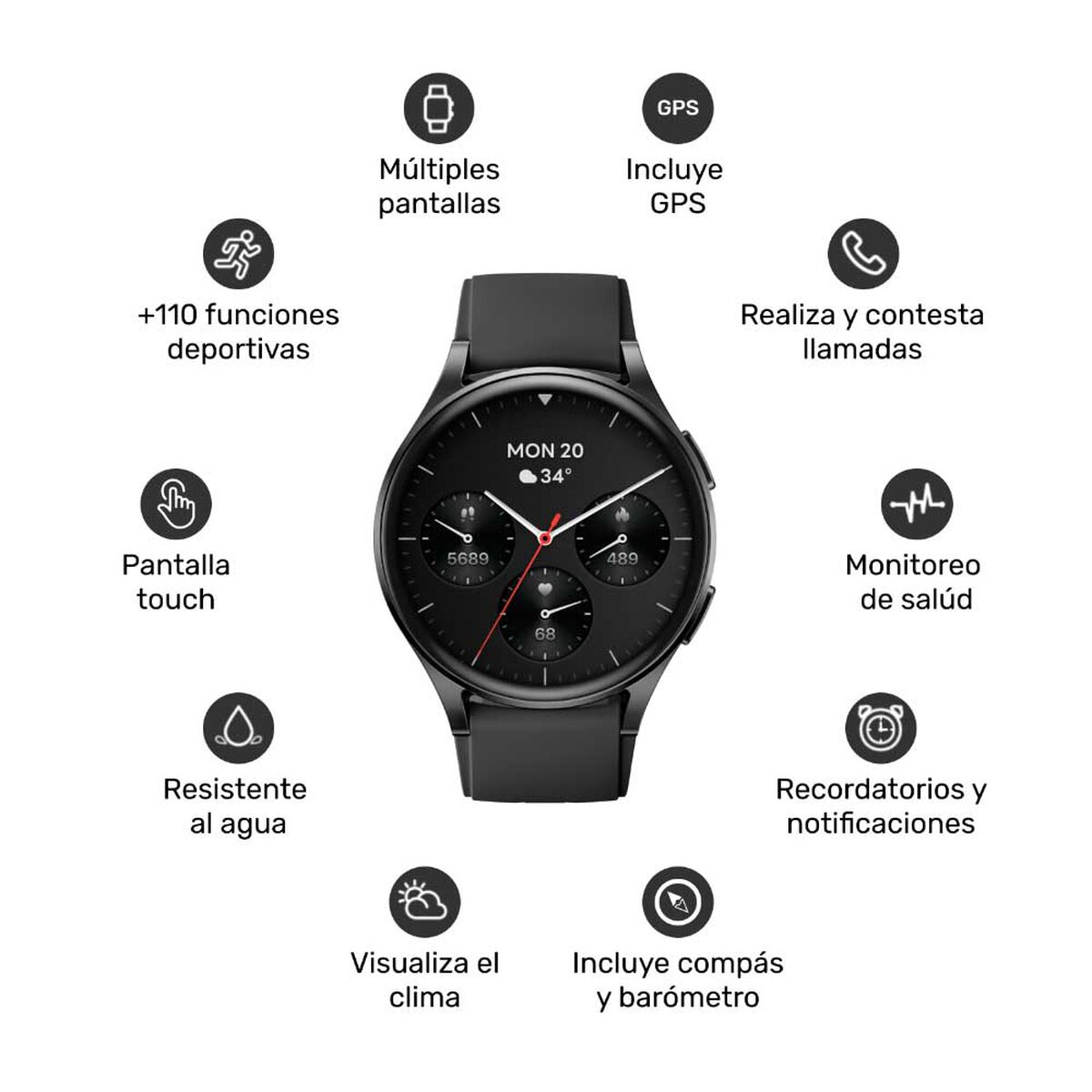 Smartwach Lhotse Vibe 05 45mm Negro