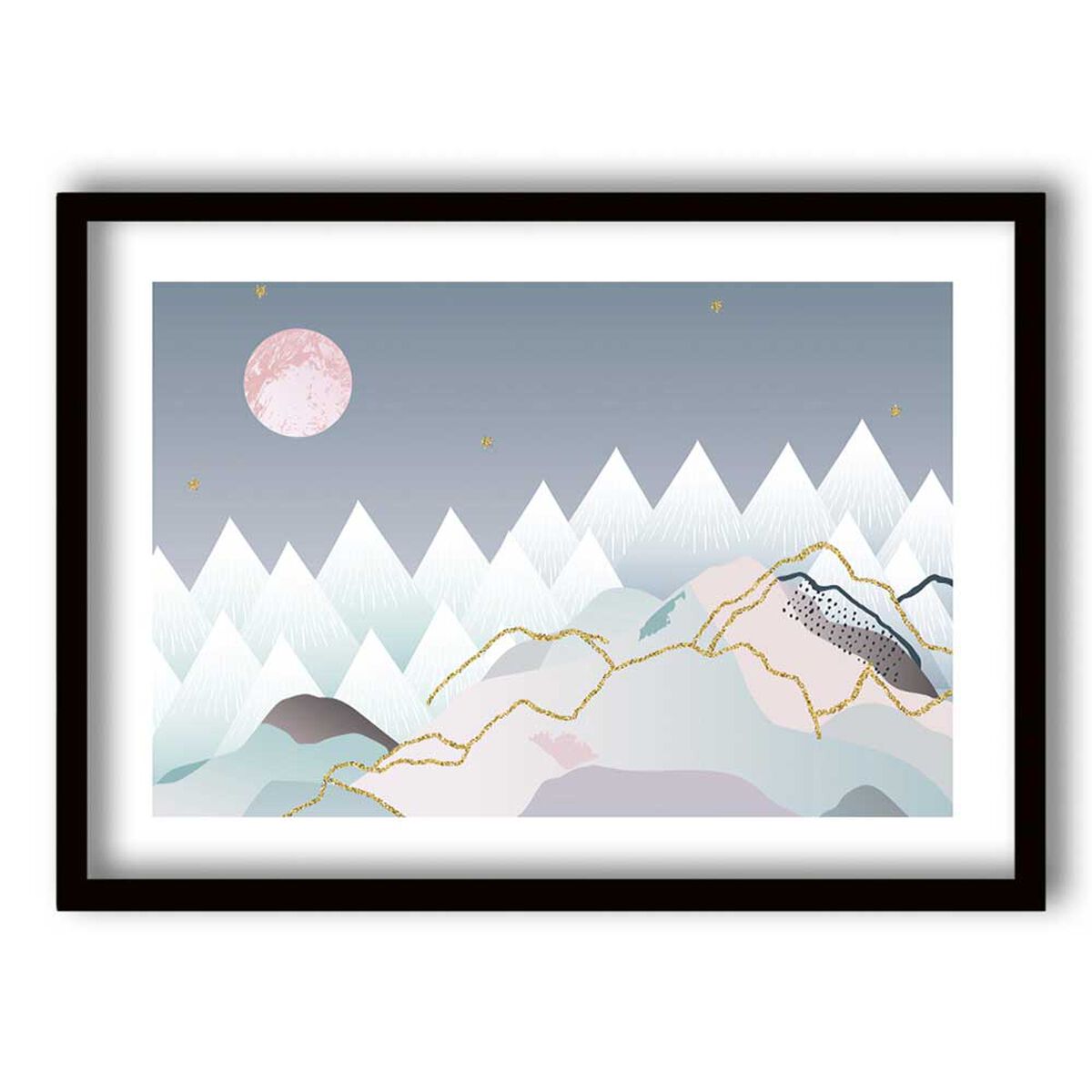 Cuadro Decorativo Retela Acuarela Mountains 70 x 50 cm