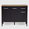Mueble de Cocina Roca Arizona 1 Cajón 9 Puertas Negro