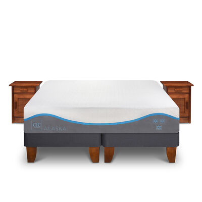 Imagen 1 del producto Cama Europea CIC Base Dividida King Alaska + 2 Veladores