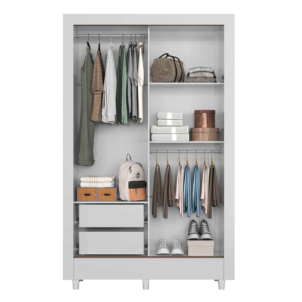 Closet Onessta Belgica 2 Puertas 2 Cajones Blanco