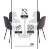 Juego de Comedor Zoy Home Saona 4 Sillas Grafito