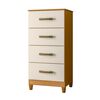 Cómoda Vekkahome Mobi 4 Cajones Café