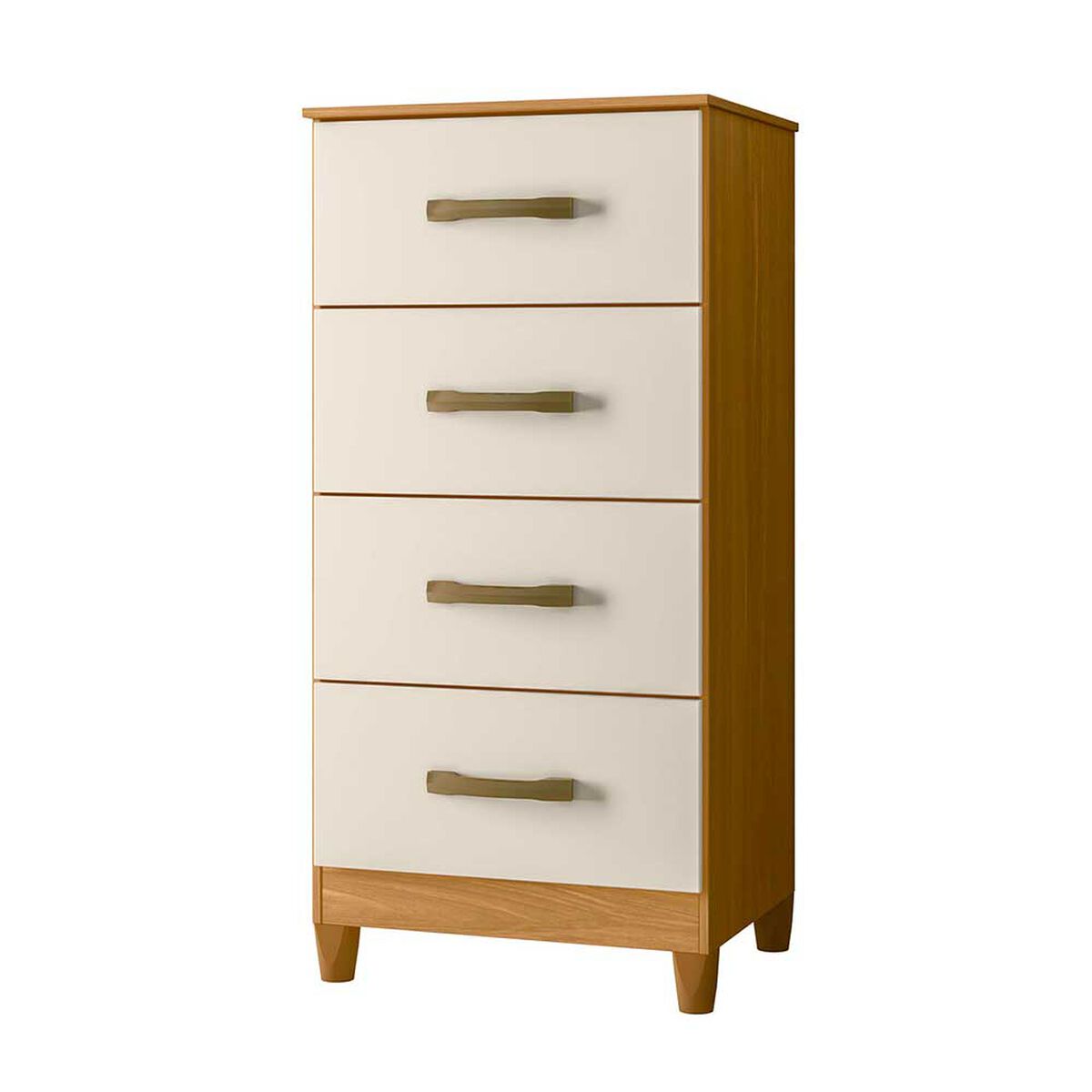 Cómoda Vekkahome Mobi 4 Cajones Café
