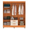 Closet Di Poretti Design Lite 6 Puertas 2 Cajones Café Blanco