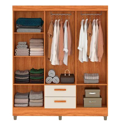 Imagen 2 del producto Closet Di Poretti Design Lite 6 Puertas 2 Cajones Café Blanco
