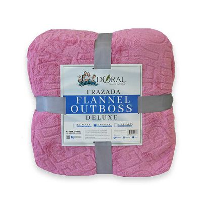 Frazada Poliéster Doral 2 Plazas Deluxe Fucsia