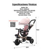 Triciclo 3 en 1 con Apoya Pies 360°LuBabycas Negro
