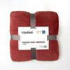 Frazada de Poliéster Mashini King Liso Burdeo