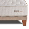 Cama Europea Celta Naturals Bamboo Super King + Respaldo Botones Arena