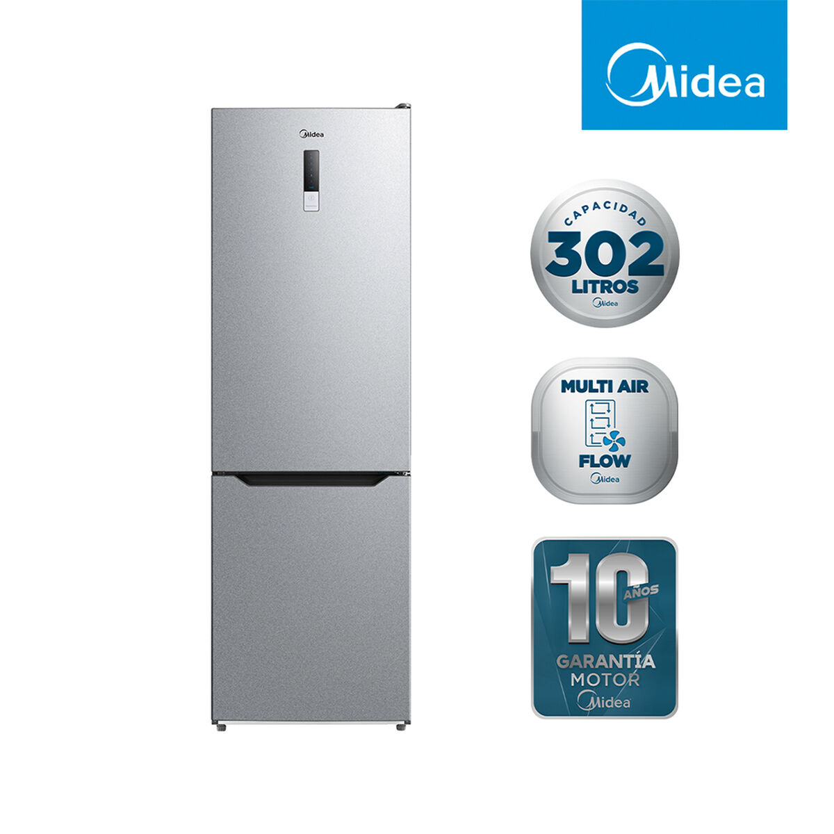 Refrigerador No Frost Midea MDRB424FGE50 302 lts.