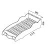 Cama Infantil Decocasa 1 Plaza Fórmula 1  Rojo