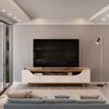 Rack TV Vekkahome Lotus Hasta 75" Beige Café