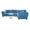 Sof&aacute; Seccional Derecho Living Factory Capri 5 Cuerpos Azul Piedra