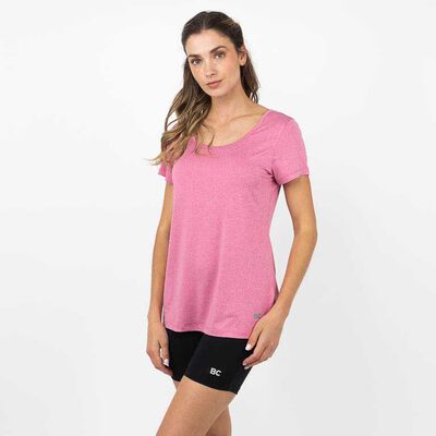 Polera Deportiva Mujer Black County Fucsia, Gris, Negro