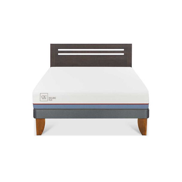 Cama Europea CIC Base Normal 2 Plazas Excellence Plus + Respaldo Munich