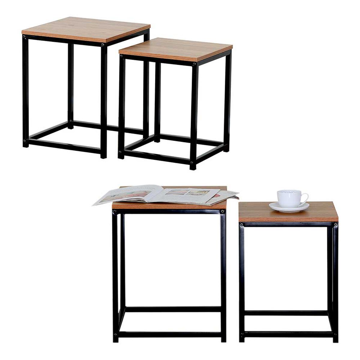 Set Mesas Laterales Novahus Roble