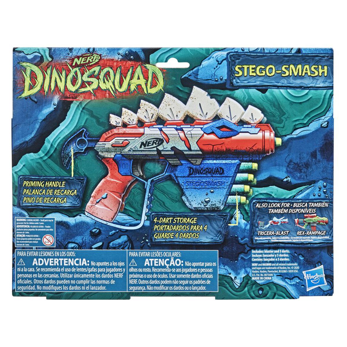 Lanzador Nerf DinoSquad Stego-Smash