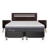 Box Spring CIC Base Dividida 2 Plazas Ortopedic Advance + Respaldo + 2 Veladores New munich