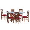 Juego de Comedor Latam Home Alicante 6 Sillas Rojo