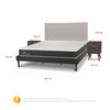 Cama Europea CIC King New Ortopedic + Respaldo Tigris + 2 Veladores