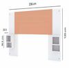 Respaldo Kea 120 x 236 cm Tokio Blanco y Rosa