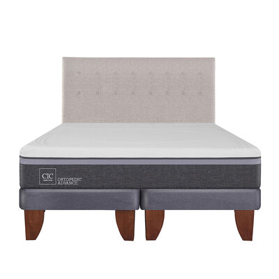 Imagen 1 del producto Cama Europea CIC Base Dividida King Ortopedic Advance + Respaldo Tigris