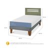 Cama Europea CIC 1,5 Plazas Excellence + Respaldo Munich Olivo