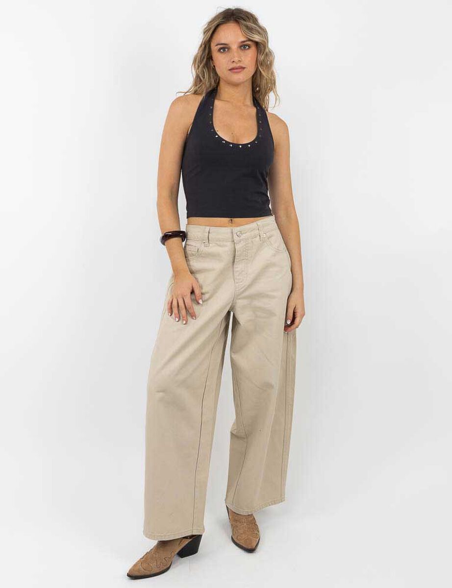 Polera Crop Sin Mangas Mujer Icono