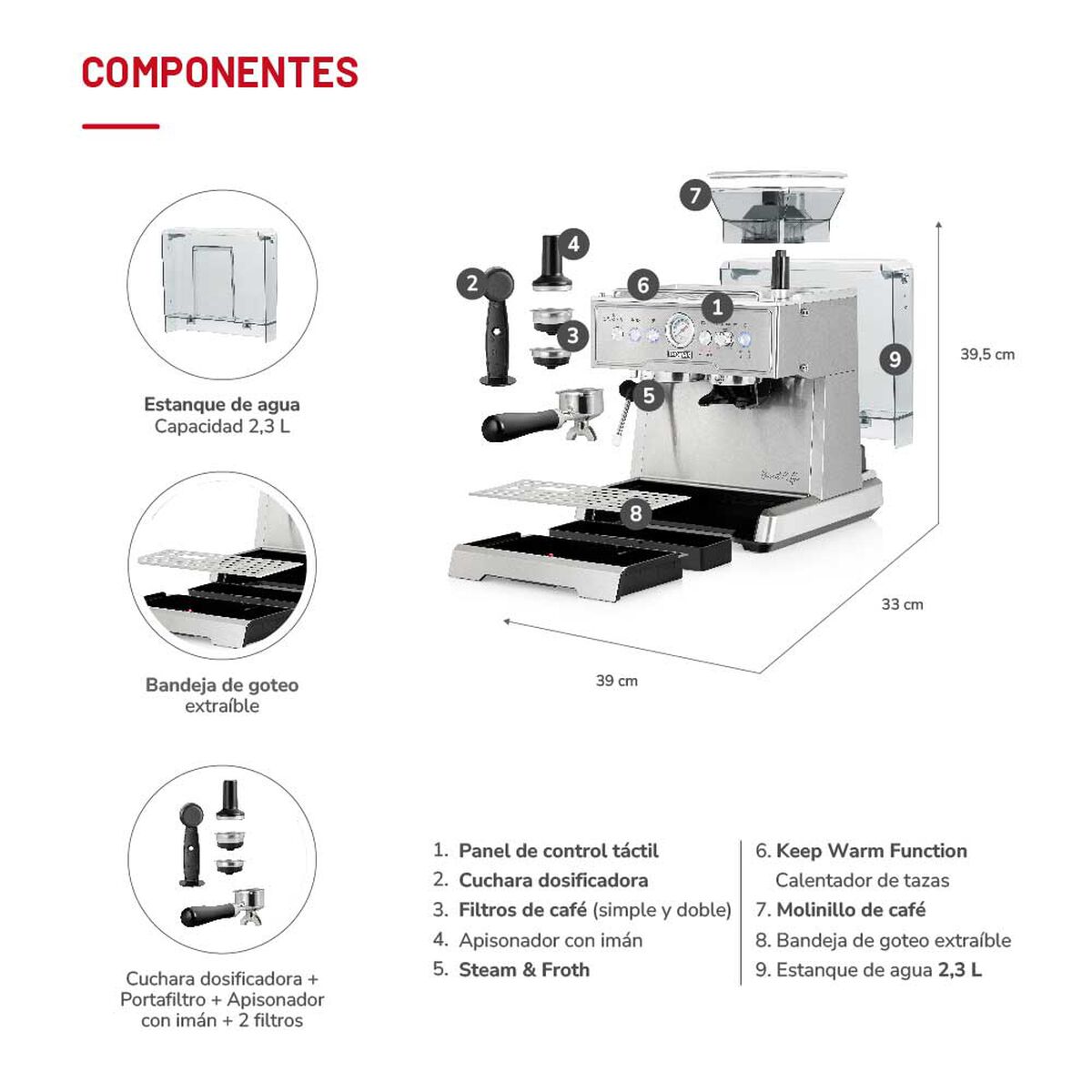 Cafetera Automática Thomas TH-170EMi 2,3 lts.