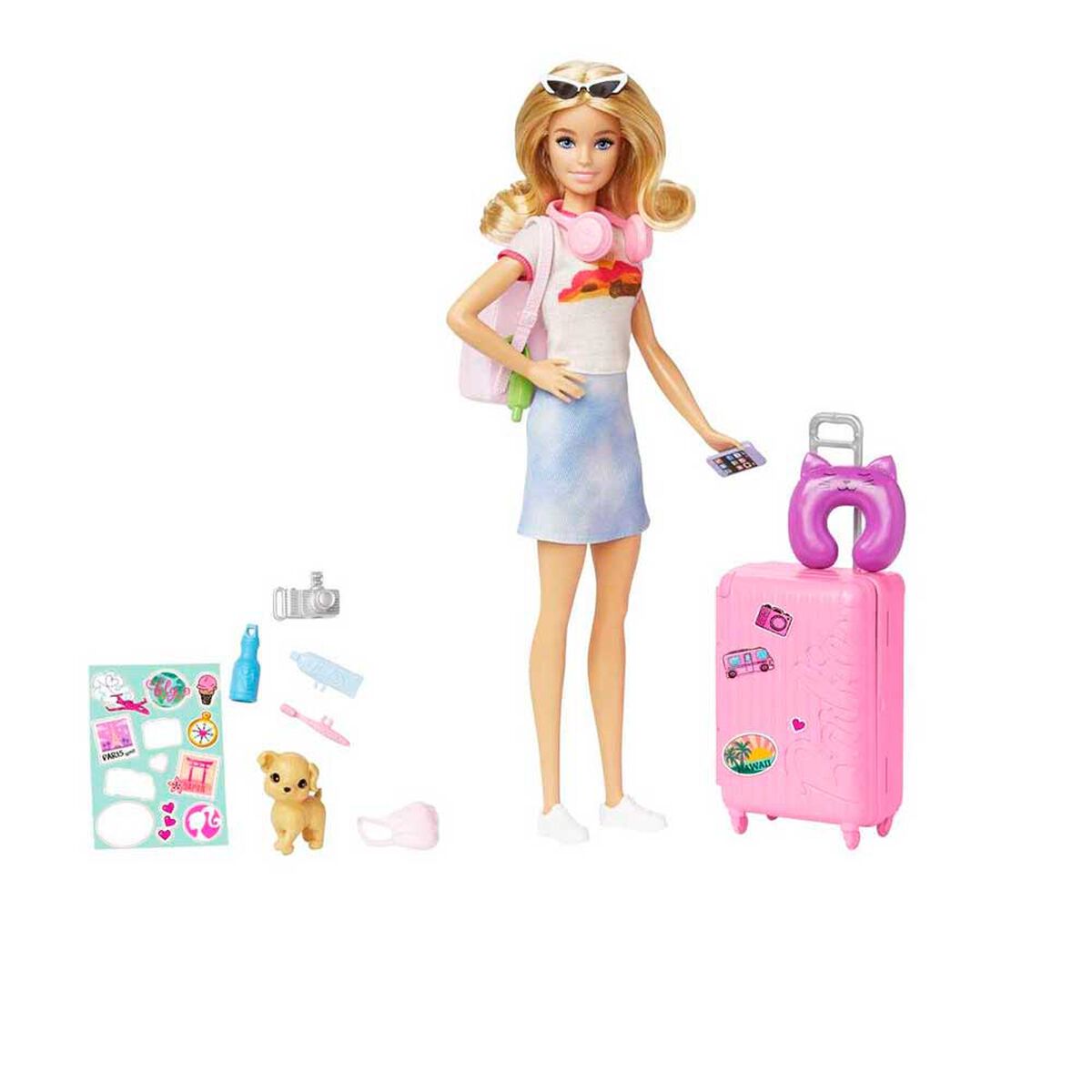 Barbie Muñeca Viajera con Accesorios