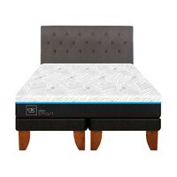 Cama Europea CIC Green Infinity King + 1 Respaldo Kavery