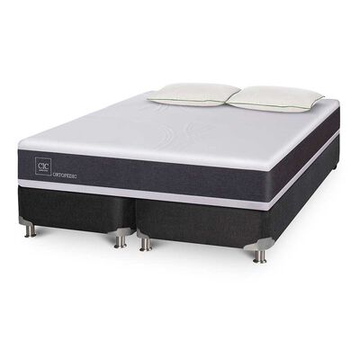 Imagen 2 del producto Box Spring CIC Base Dividida 2 Plazas Ortopedic + Set 2 Almohadas Da Soft Sleep