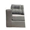 Juego de Living Kea Nize Sofá 3 Cuerpos + Dos Pouf Tela Gris