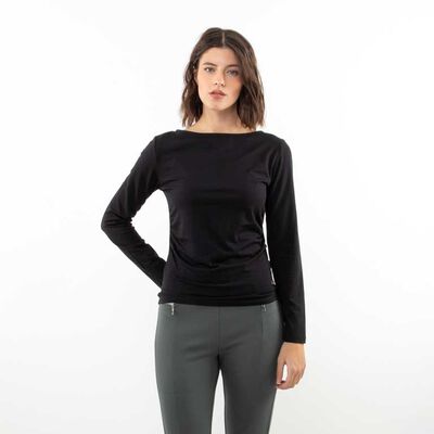 Polera Manga Larga Mujer Zibel Negro
