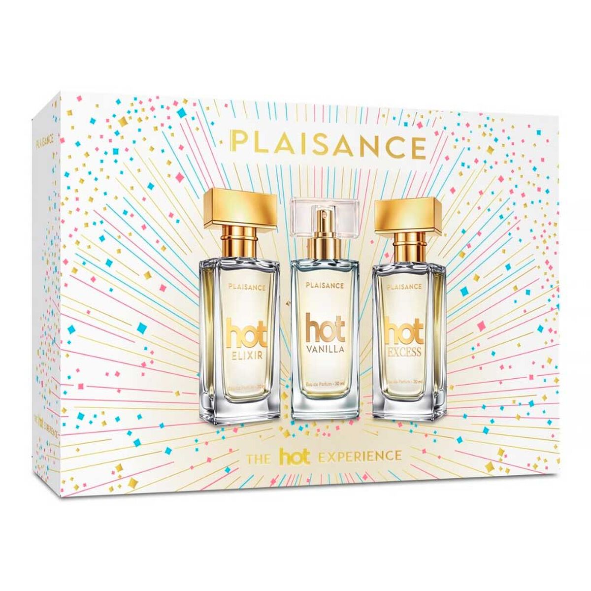 Set Perfume Plaisance Mujer Hot Experience Elixir 30 ml + Vainilla + Excess