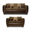 Juego de Living Elegant Detail Oklahoma Sofá 3 Cuerpos + Sofá 2 Cuerpos + Sillón 1 Cuerpo Café