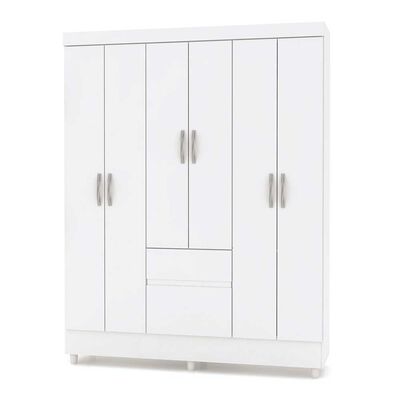 Clóset Kea Ideal 6 Puertas 2 Cajones Blanco