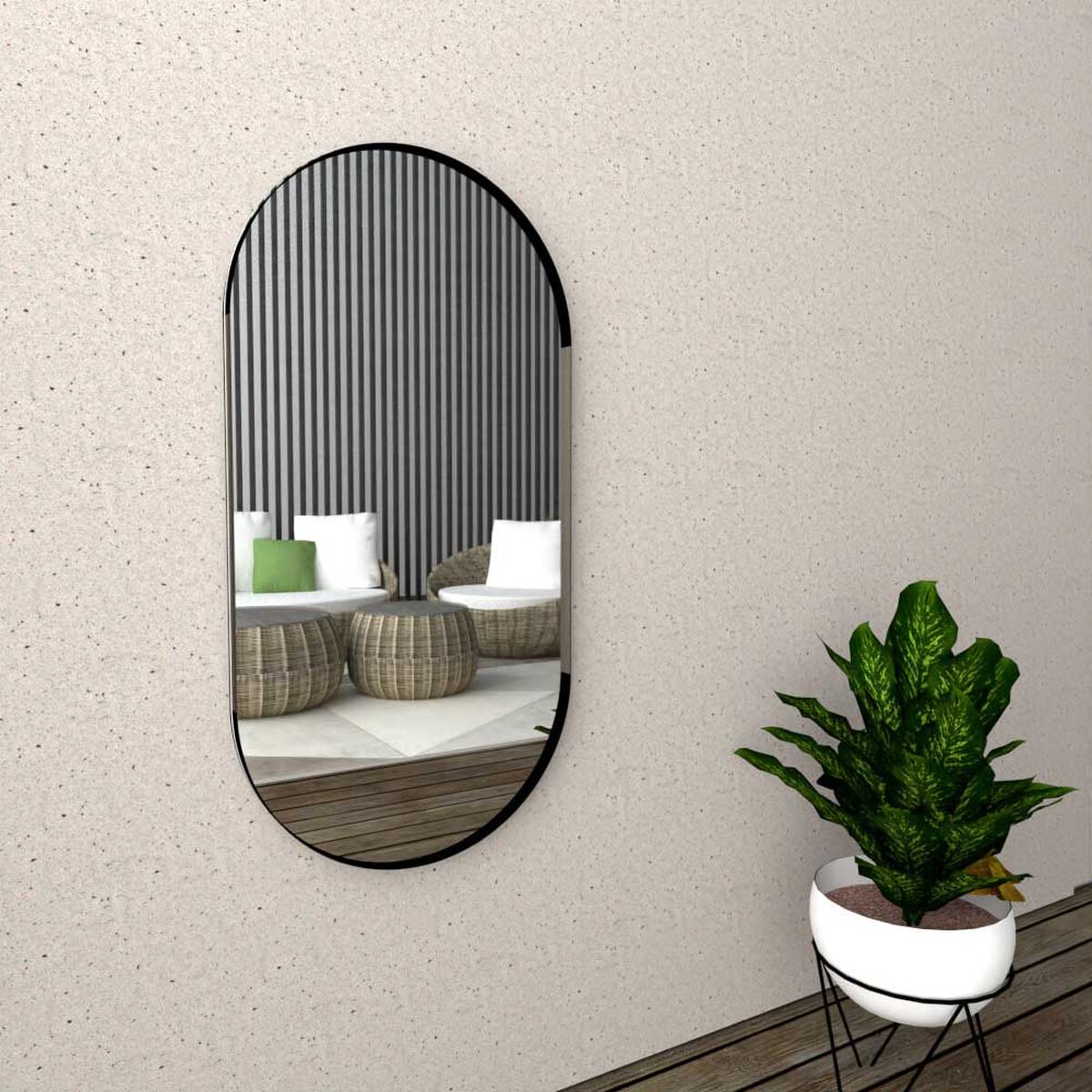 Espejo de Vidrio TuHome Lukman 100 x 50 cm