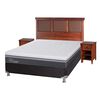 Box Spring CIC 2 Plazas Ortopedic Advance + Respaldo + 2 Veladores New Torino