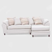 Sofá Seccional Derecho Living Factory Mustang 4 Cuerpos Crudo