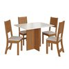 Juego de Comedor Home Mobili Monaco 4 Sillas Café