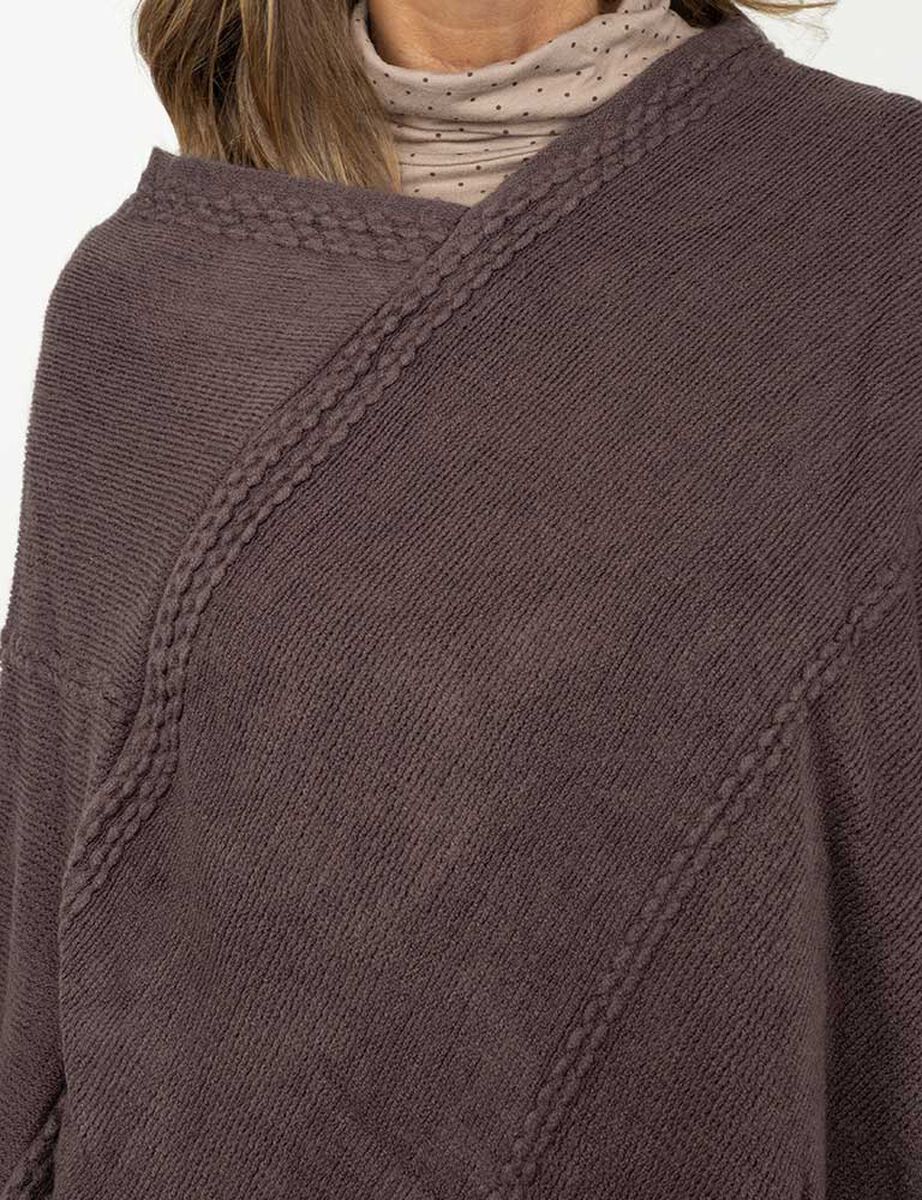 Ruana Tejida Mujer Bside