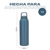 Botella T&eacute;rmica Agua Lhotse Acero Inox 3 Tapas HydroCore 1Lt Azul Oscuro